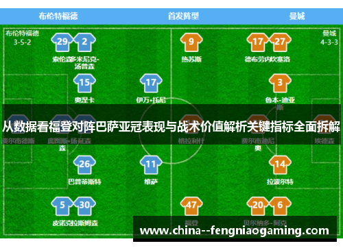 从数据看福登对阵巴萨亚冠表现与战术价值解析关键指标全面拆解
